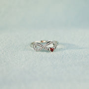 I Love You Always Forever Heart Infinity Ring