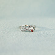 Our Love Travels On Forever Heart Infinity Ring