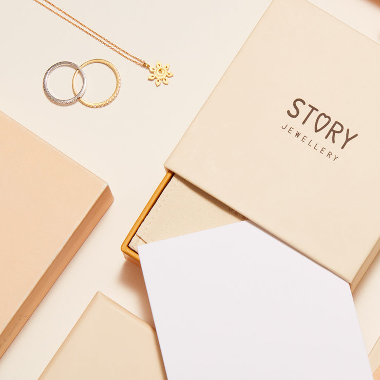 Initial&Birthstone Open Ring