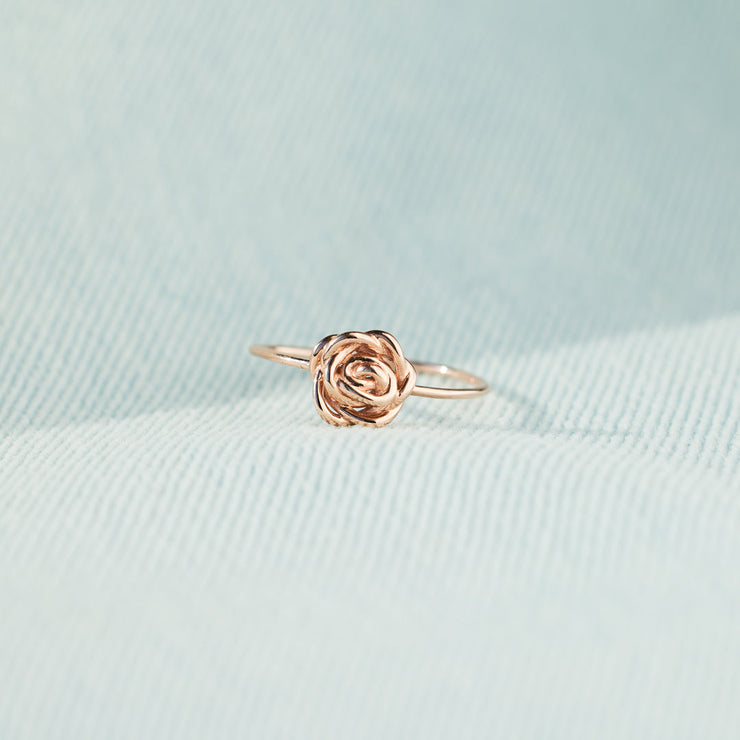 Rose Gold Rose Ring
