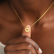 Heart Disc Necklace