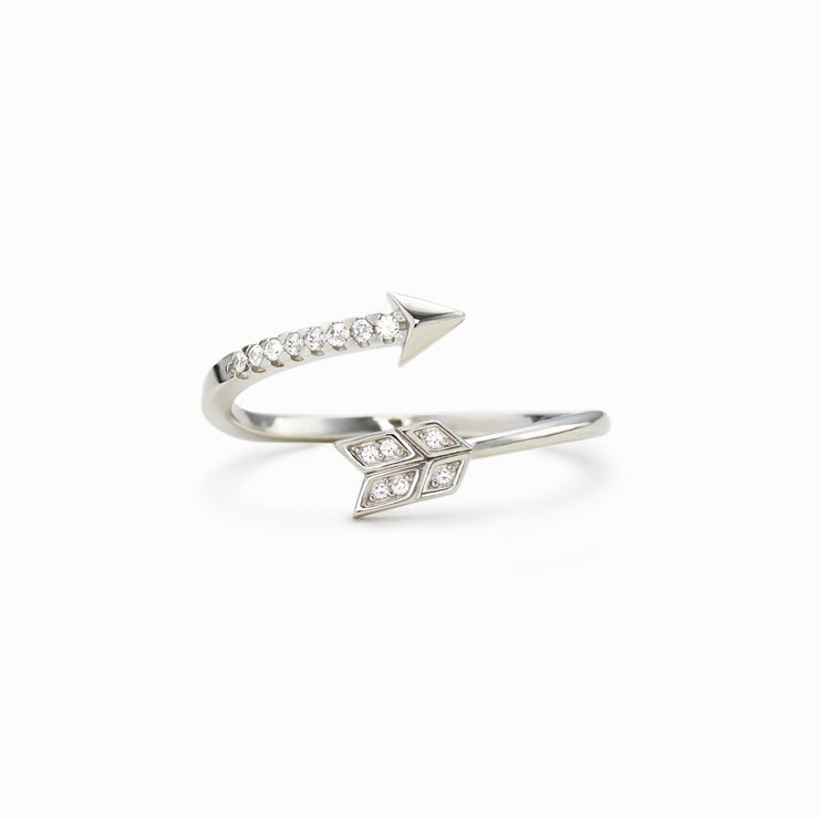 Sterling Silver Ring-Direction Over Speed Arrow 