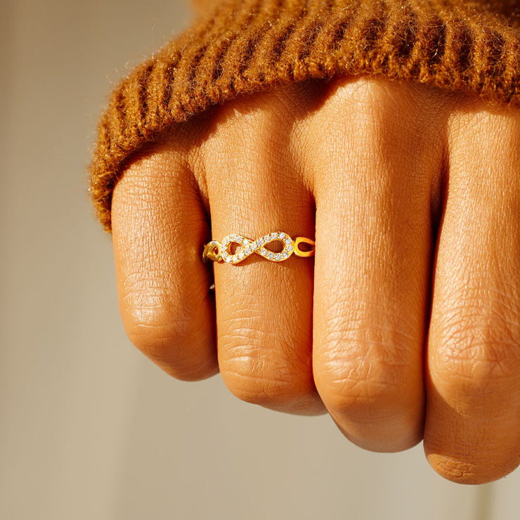 Forever & Always Christmas Infinity Ring Band