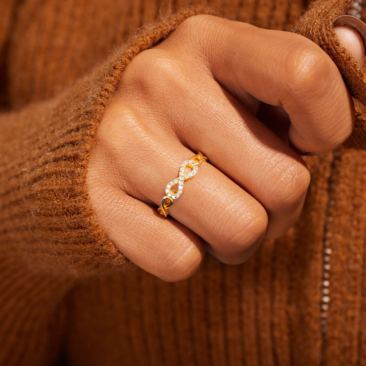 Forever & Always Christmas Infinity Ring Band