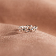 infinity heart knot ring