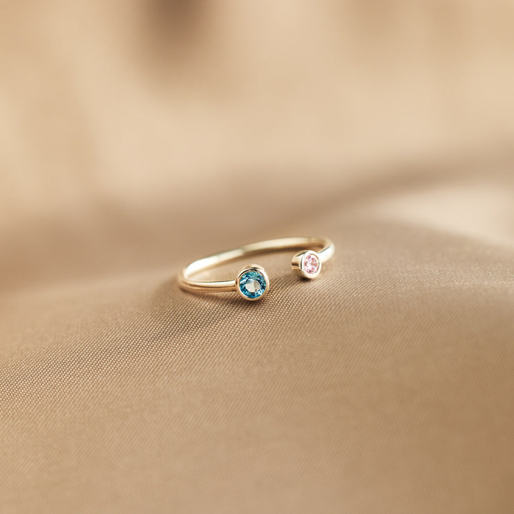1-5 Birthstones Open Ring Band