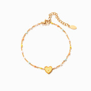 Enamel Heart Bracelet 