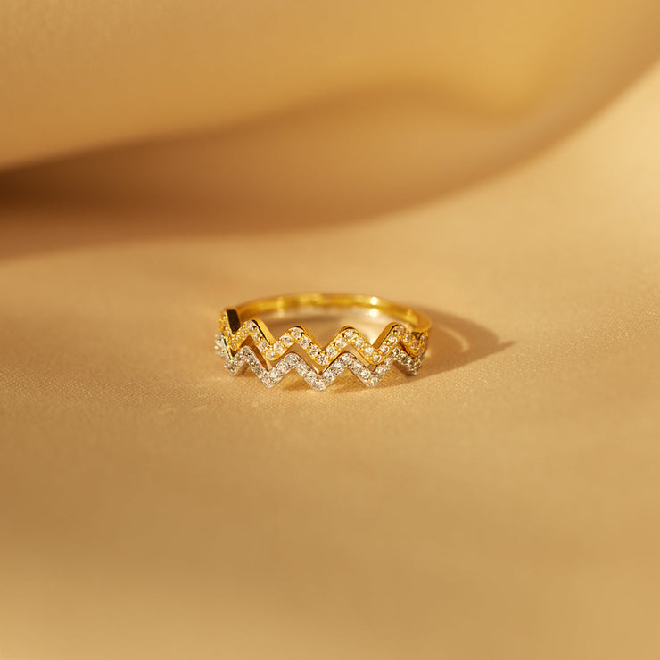 The Roads Of Life Zigzag Ring