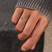 2 Stone Birthstone Infinity Ring