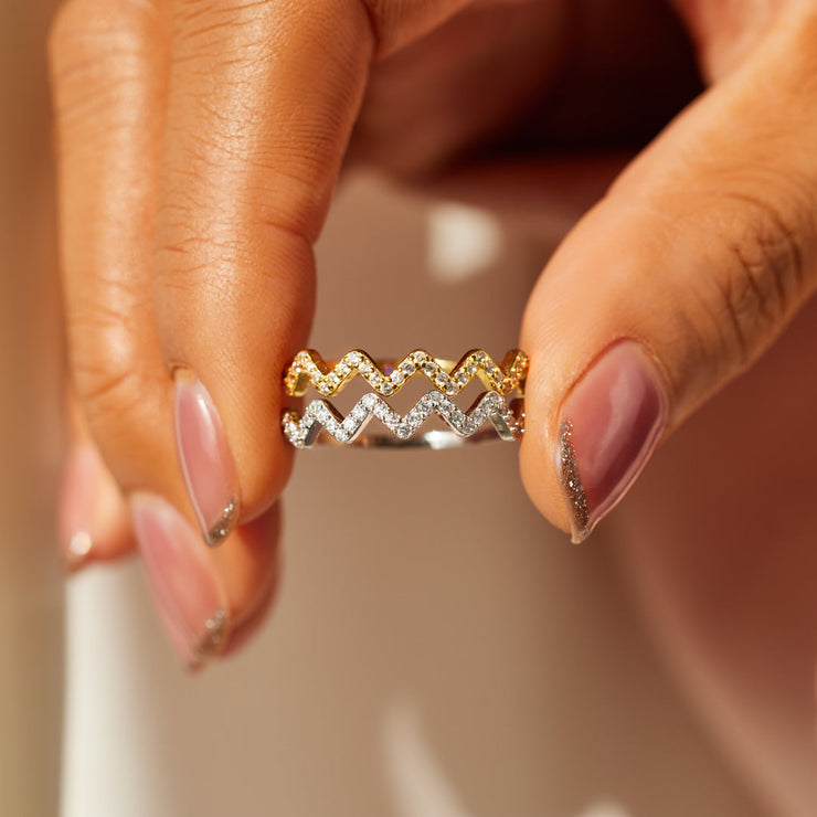 The Roads Of Life Zigzag Ring