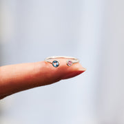 1-5 Birthstones Open Ring Band