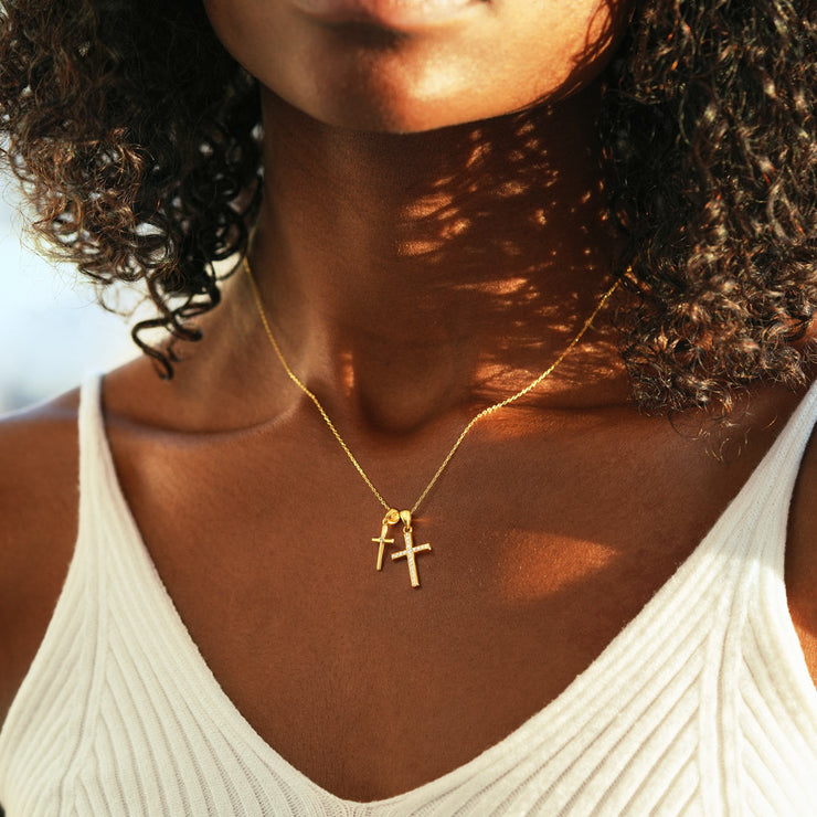 Double Cross Necklace