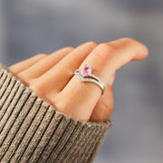 Pear Cut Chevron Ring