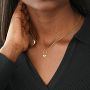 Trio Stone Circle Necklace