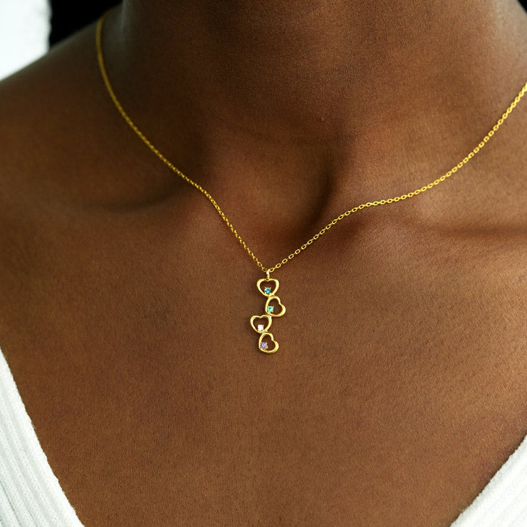 1-8 Birthstones Heartstring Necklace