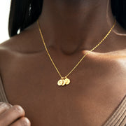 1-6 Charms Octagon Disc Initial Necklace