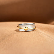 Self-Love Wide Band Heart Ring