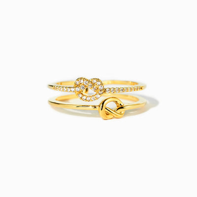 Tied By Angel's Hands Double Row Knot Ring