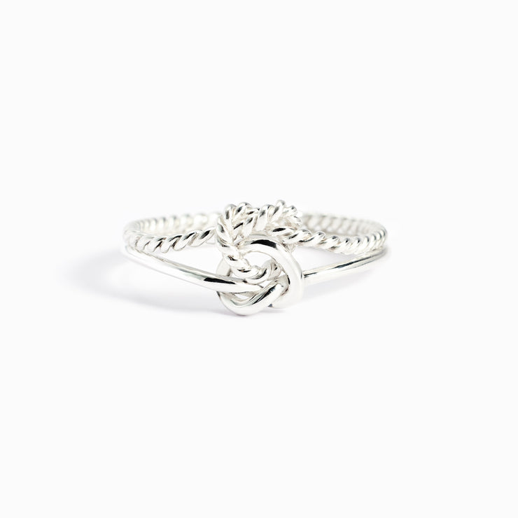 Tied By Angel's Hands Double Band Knotted Ring