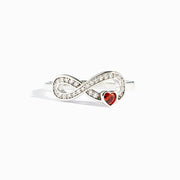 The Love Between Us Is Forever Heart Infinity Ring