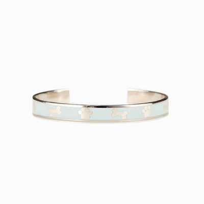 Life Is Better With Dogs Bone & Paw Cuff Bangle