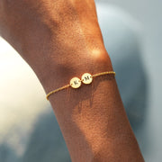 Initials Disc Bracelet