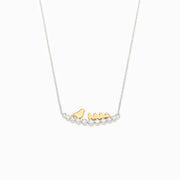 Custom Pavé Branch Bird Necklace