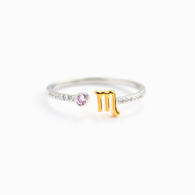 Birthstone Zodiac Sign Ring