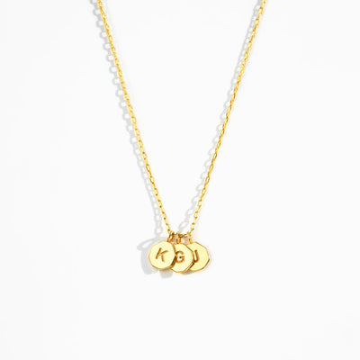 For Mom Octagon Disc Initial Necklace