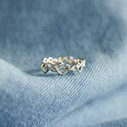 infinity heart knot ring