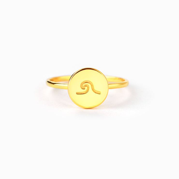 Wave Disk Ring