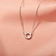 You Are Perfect Baguette Cut Stones Circle Necklace