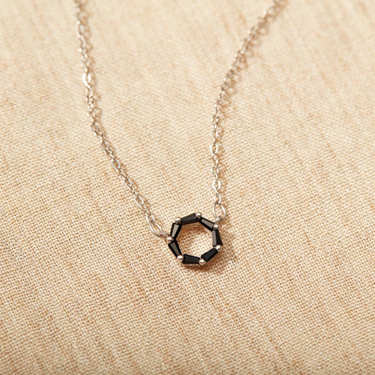You Are Perfect Baguette Cut Stones Circle Necklace