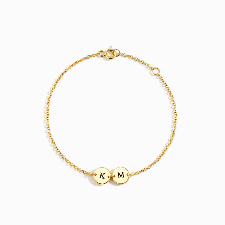Initials Disc Bracelet