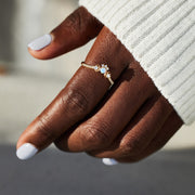 Double Moon Opal Ring