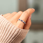 Heart&Evil Eye Ring Band