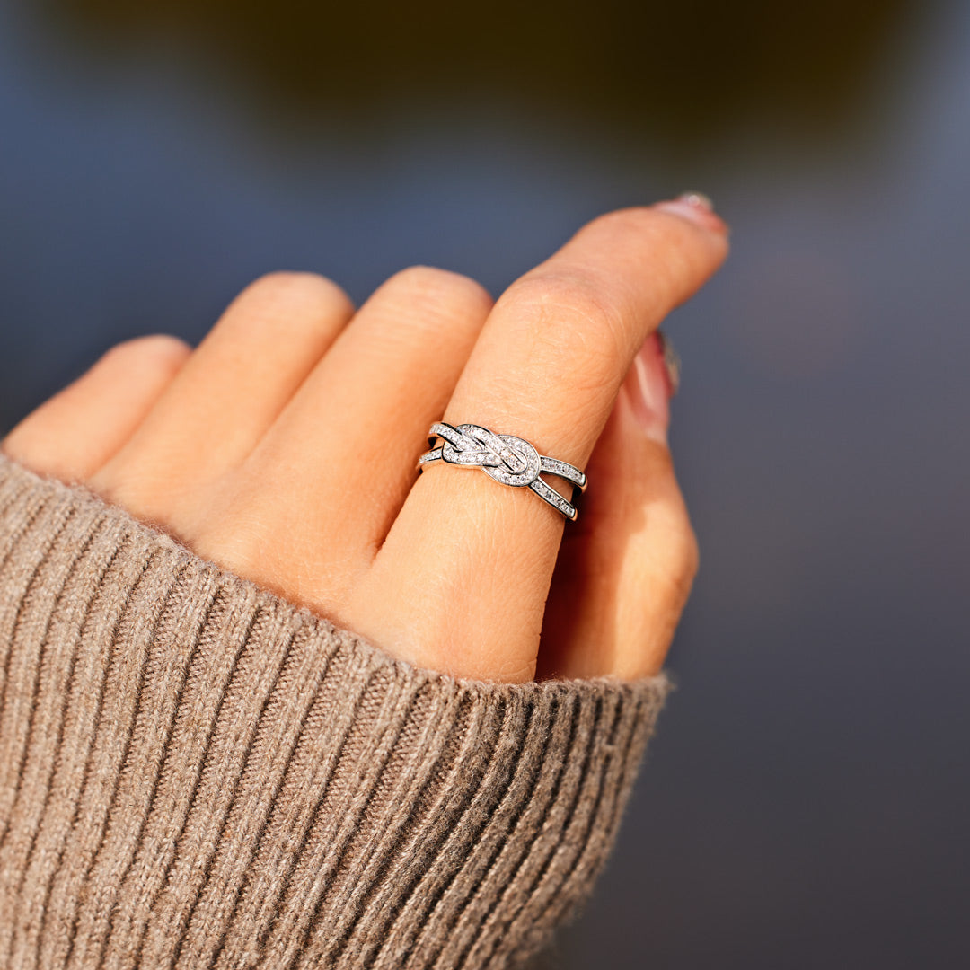 Forever Linked Forever Loved Pavé Infinity Knot Ring