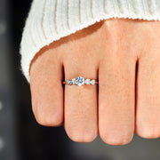 I Love You Round-Cut Heart Band Ring