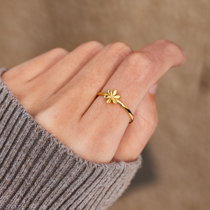 Golden Wildflower Ring