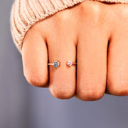 1-5 Birthstones Open Ring Band