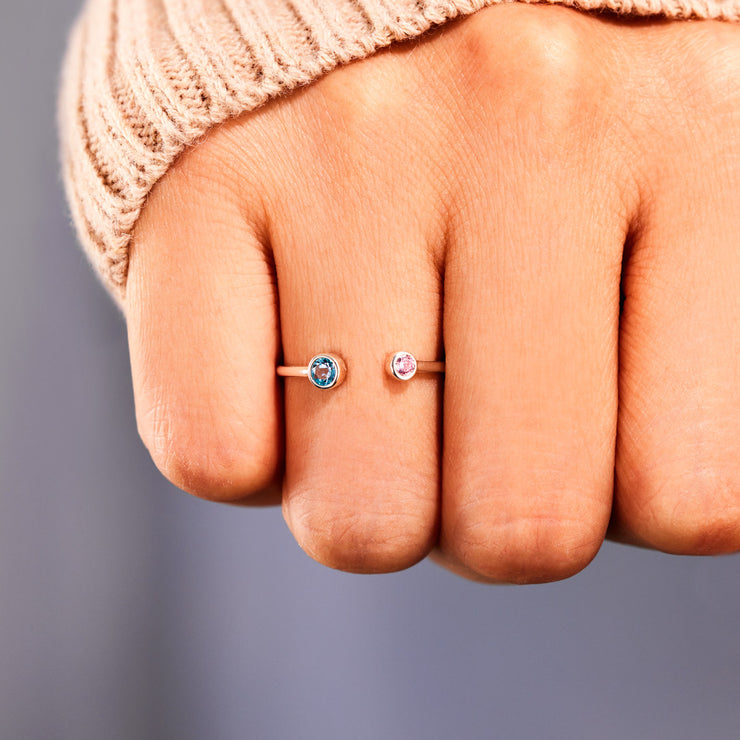 1-5 Birthstones Open Ring Band