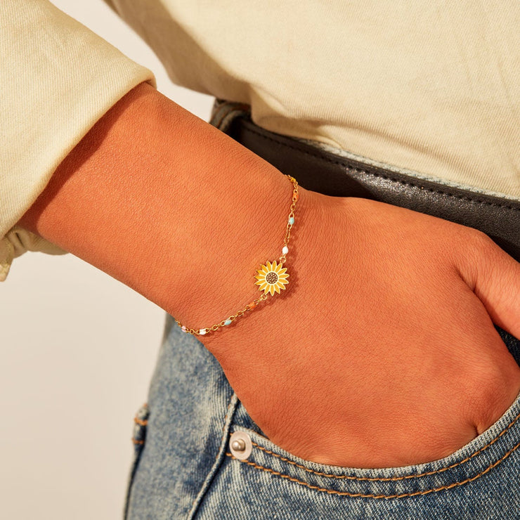 My Best Friend For A Lifetime Sunflower Bracelet