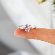 1-8 Names & Birthstones Marquoise Ring