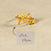 Actual Handwriting Ring