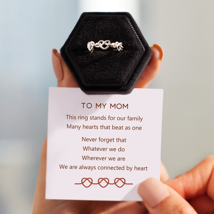 infinity heart knot ring