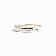 Handwritten Engraving Ring Band