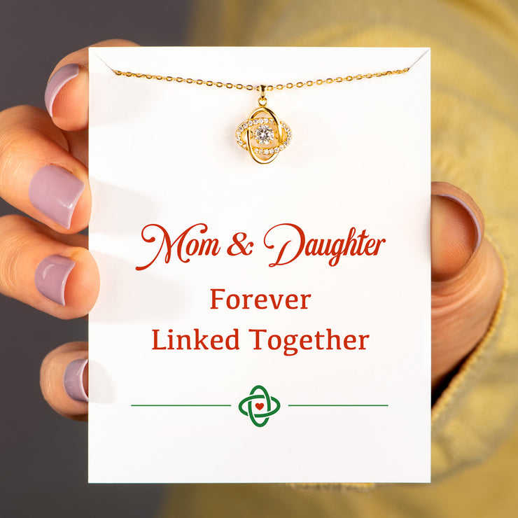 Forever Linked Together Eternity Knot Necklace-Mother Daughter Gift