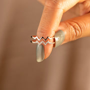 To My Daughter Highs And Lows Double Wave Ring