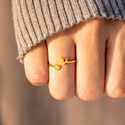 Custom Initial Heart Ring