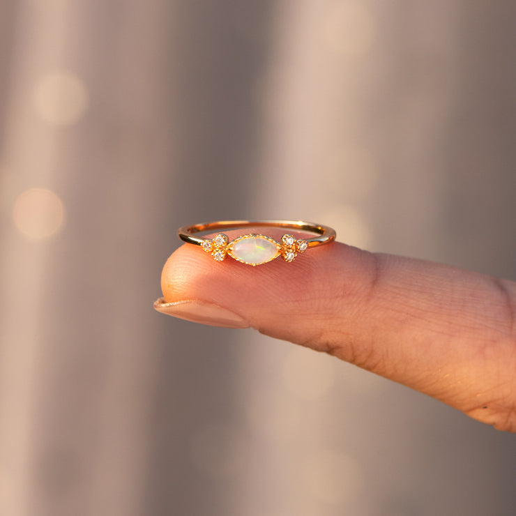 Oval Cut Opal Ring